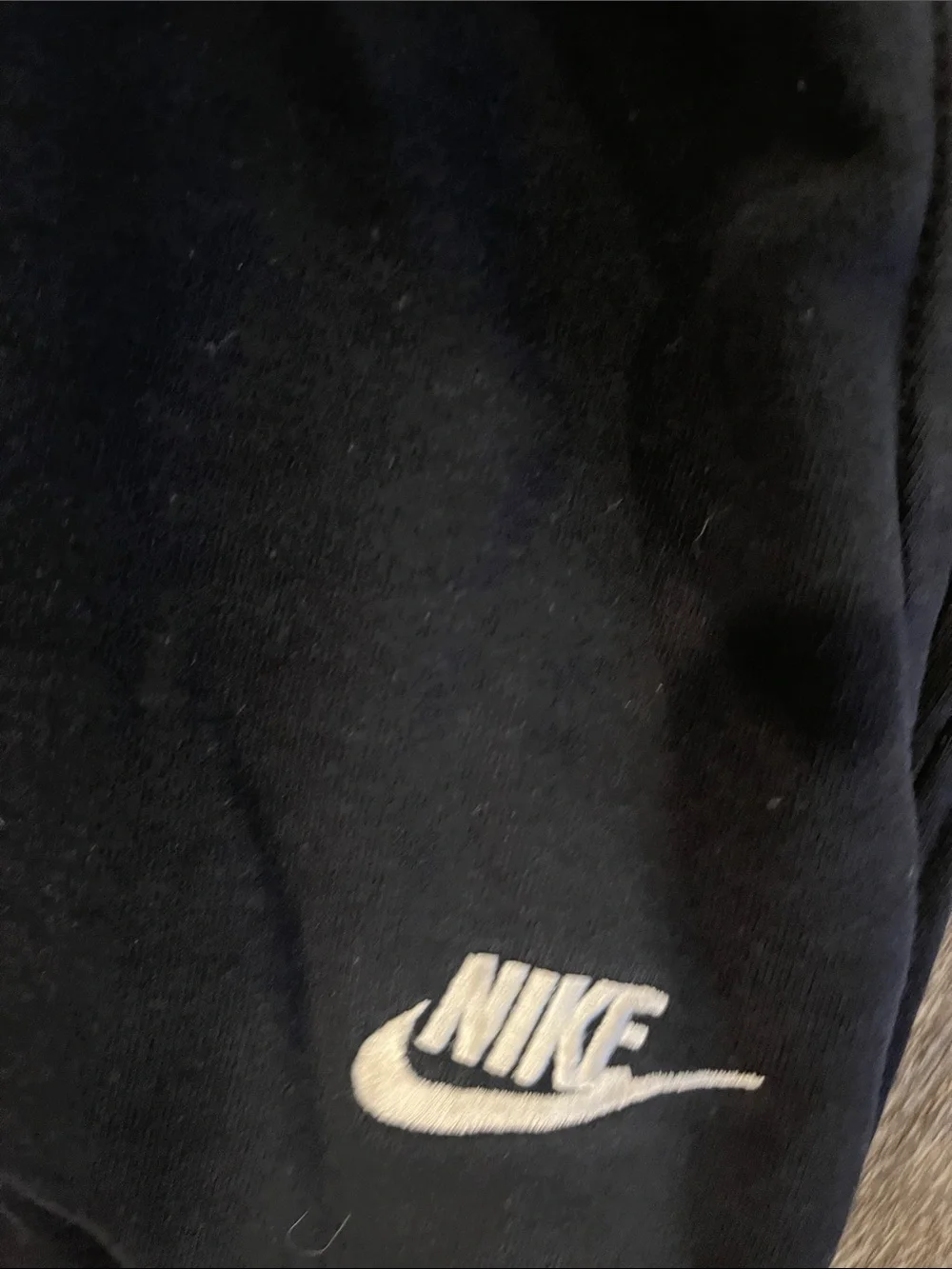 Nike Black Jogger Sweatpants with White Swoosh - Kids